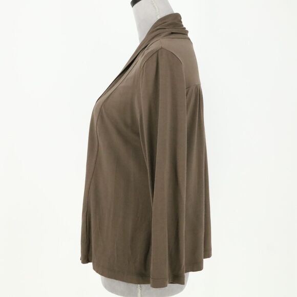 Banana Republic Sweater Womens Small Brown Stretch Knit Rayon Shawl Collar - Picture 9 of 12